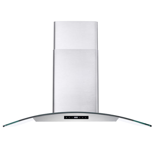 Cosmo 36 in. Ducted Wall Mount Range Hood in Stainless Steel with Touch Controls, LED Lighting and Permanent Filters