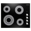 Cosmo 24 inch, Ceramic Glass Electric Cooktop with 4 Elements and Control Knobs - COS-244ECC