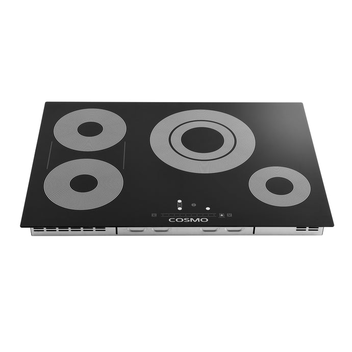 Cosmo 30 in. Electric Ceramic Glass Cooktop with 4 Burners, Triple Zone Element, Sync Burners, Hot Surface Indicator Light and Touch Control