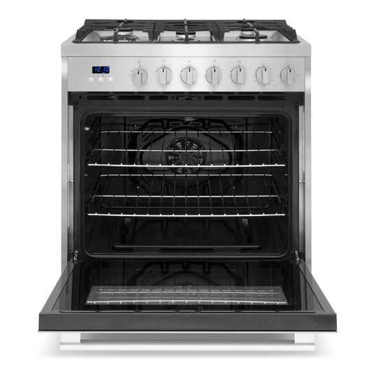 Cosmo 30 inch, Stainless Steel Single Oven Gas Range with 5 Burner Cooktops - COS-305AGC