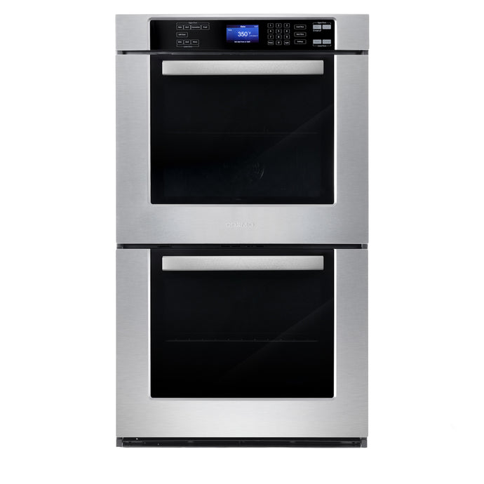 Cosmo COS-30EDWC 30 in. Electric Double Wall Oven with 5 cu. ft. Capacity, Turbo True European Convection, 7 Cooking Modes, Self-Cleaning in Stainless Steel