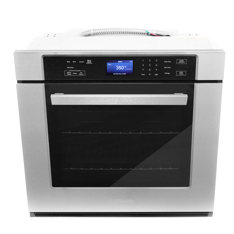 Load image into Gallery viewer, Cosmo 30 in. 5 cu. ft. Single Electric Wall Oven with True European Convection and Self Cleaning in Stainless Steel
