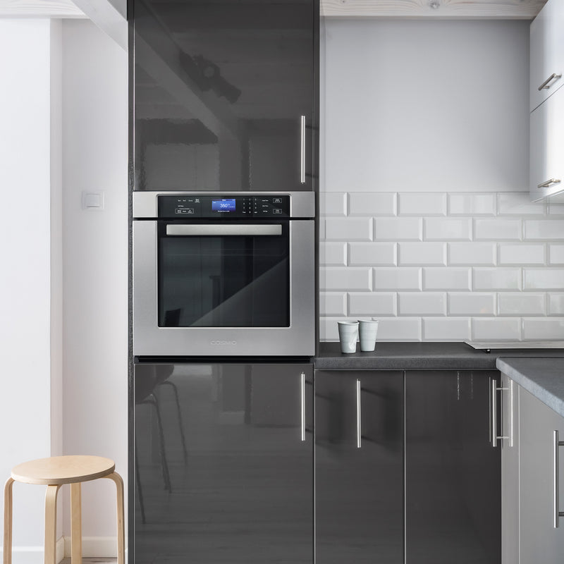 Load image into Gallery viewer, Cosmo 30 in. 5 cu. ft. Single Electric Wall Oven with True European Convection and Self Cleaning in Stainless Steel
