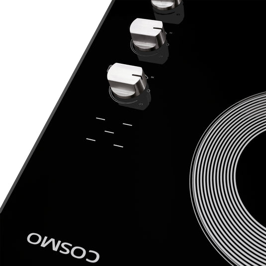 Cosmo 36 in. Electric Ceramic Glass Cooktop with 5 Burners, Dual Zone Elements, Hot Surface Indicator Light and Control Knobs