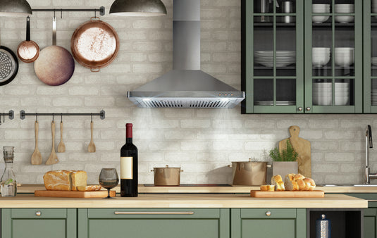 Cosmo 30 in. Ducted Wall Mount Range Hood in Stainless Steel with LED Lighting and Permanent Filters