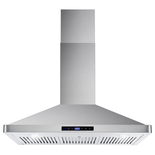 Cosmo 36 in. Ducted Range Hood in Stainless Steel with Touch Controls, LED Lighting and Permanent Filters