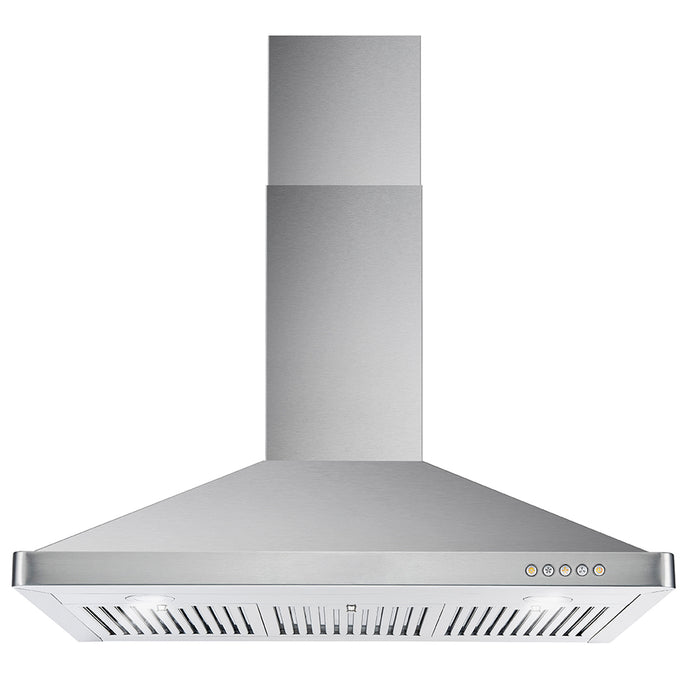 Cosmo 36 in. Ducted Wall Mount Range Hood in Stainless Steel with Touch Controls, LED Lighting and Permanent Filters