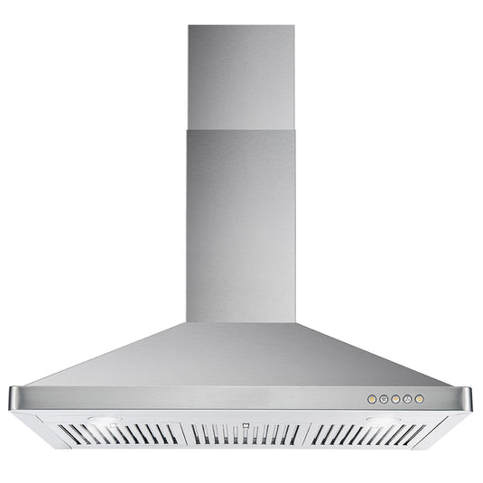 Cosmo 36 in. Ducted Wall Mount Range Hood in Stainless Steel with Touch Controls, LED Lighting and Permanent Filters