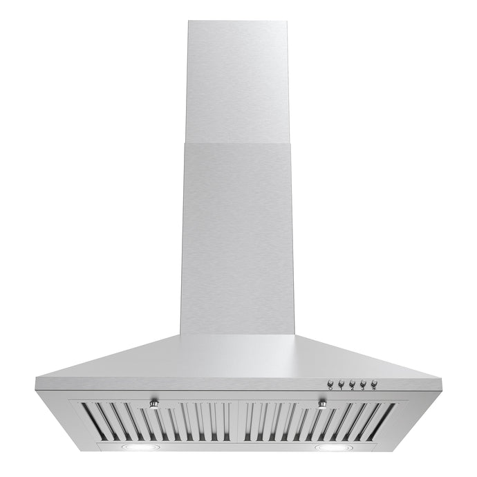 Cosmo 24 in. Ducted Wall Mount Range Hood in Stainless Steel with LED Lighting and Permanent Filters