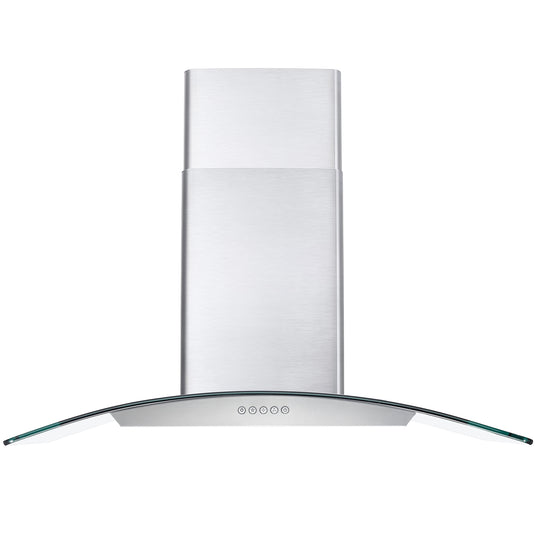 Cosmo 36 in. Ducted Wall Mount Range Hood in Stainless Steel with LED Lighting and Permanent Filters