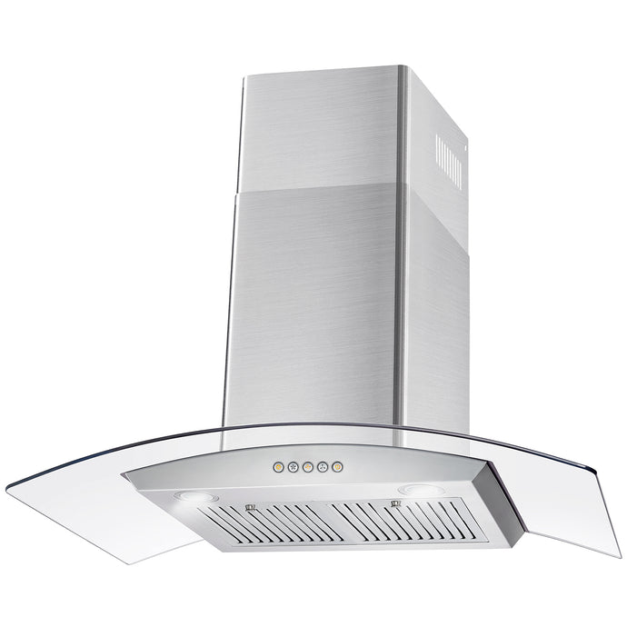 Cosmo 36 in. Ducted Wall Mount Range Hood in Stainless Steel with LED Lighting and Permanent Filters