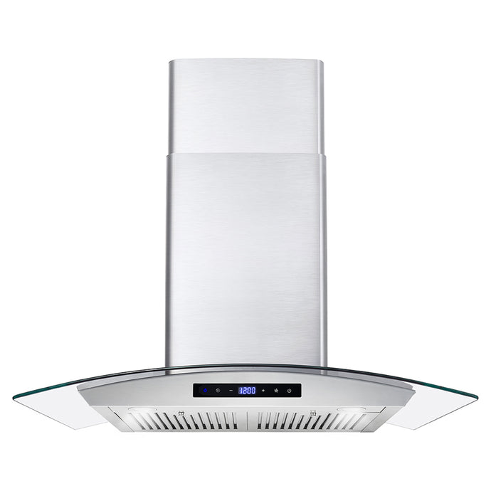 Cosmo 30 in. Ducted Wall Mount Range Hood in Stainless Steel with Touch Controls, LED Lighting and Permanent Filters