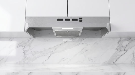 Forno Cappa 30-Inch Under Cabinet Range Hood, Stainless Steel, 200 CFM, Convertible, LED Lighting