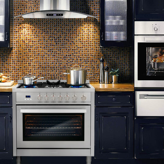 Cosmo 36 inch, Stainless Steel Single Oven Gas Range - COS-965AGFC
