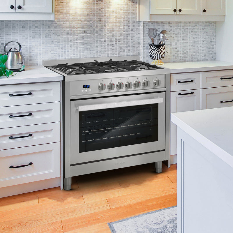 Load image into Gallery viewer, Cosmo 36 inch, Stainless Steel Single Oven Gas Range - COS-965AGFC
