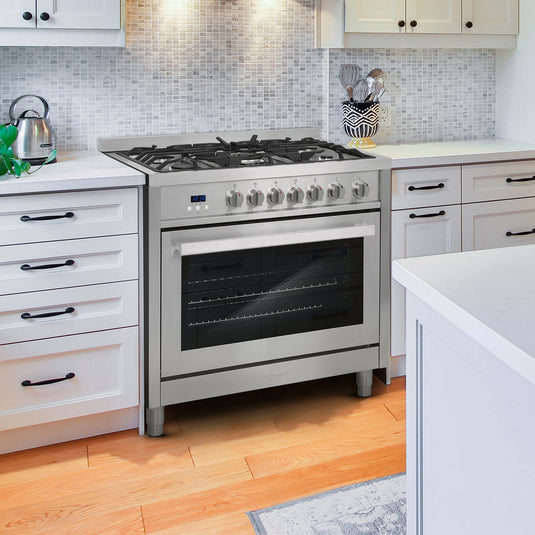 Cosmo 36 inch, Stainless Steel Single Oven Gas Range - COS-965AGFC