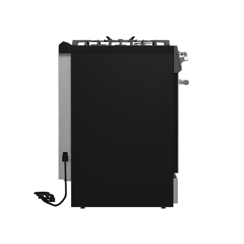Load image into Gallery viewer, Forno Leonardo 30-Inch Stainless Steel Gas Range, 5 Sealed Burners (Totaling 39,500 BTU), 5 cu.ft. Convection Oven, Continuous Cast Iron Grates, Black Enamel Interior, Auto Re-Ignition, LP Conversion Kit Included
