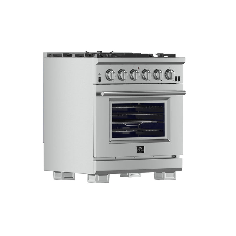Load image into Gallery viewer, Forno Capriasca 30-Inch Freestanding Gas Range, 4 Burners, True Convection Oven
