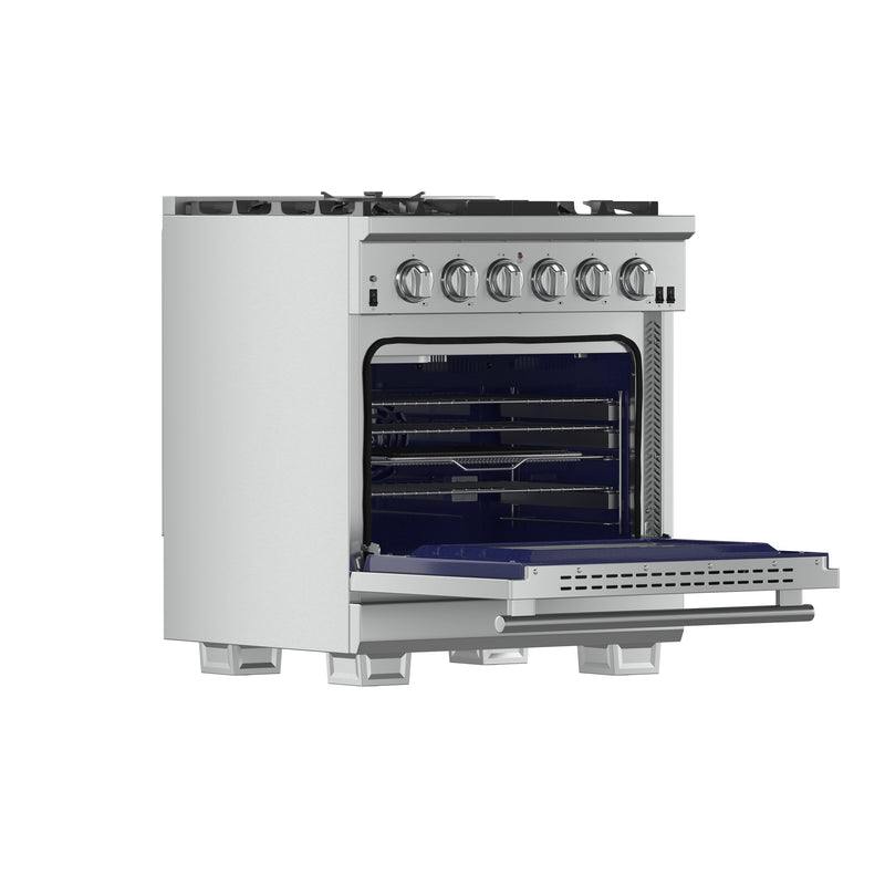 Load image into Gallery viewer, Forno Capriasca 30-Inch Freestanding Gas Range, 4 Burners, True Convection Oven
