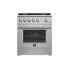 Forno Giovanni 30-inch, Stainless Steel Gas Range with 5 Burners - FFSGS6274-30