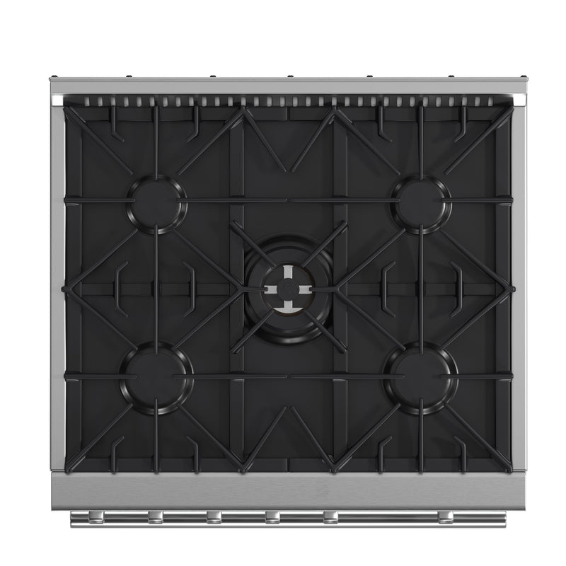 Load image into Gallery viewer, FORNO Giovanni 30-inch Gas Range Stainless Steel, 5 Burners 67,000 BTU, 4.32 cu.ft. Convection Oven
