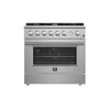 Forno Marco 36-Inch, Stainless Steel Gas Range with 6 Burners - FFSGS6277-36
