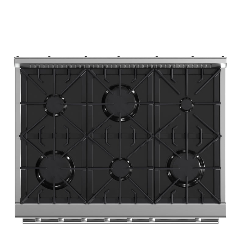 Load image into Gallery viewer, Marco 36-Inch Gas Range Stainless Steel, 6 Burners 67,000 BTU, 5.36 cu.ft. Convection Oven
