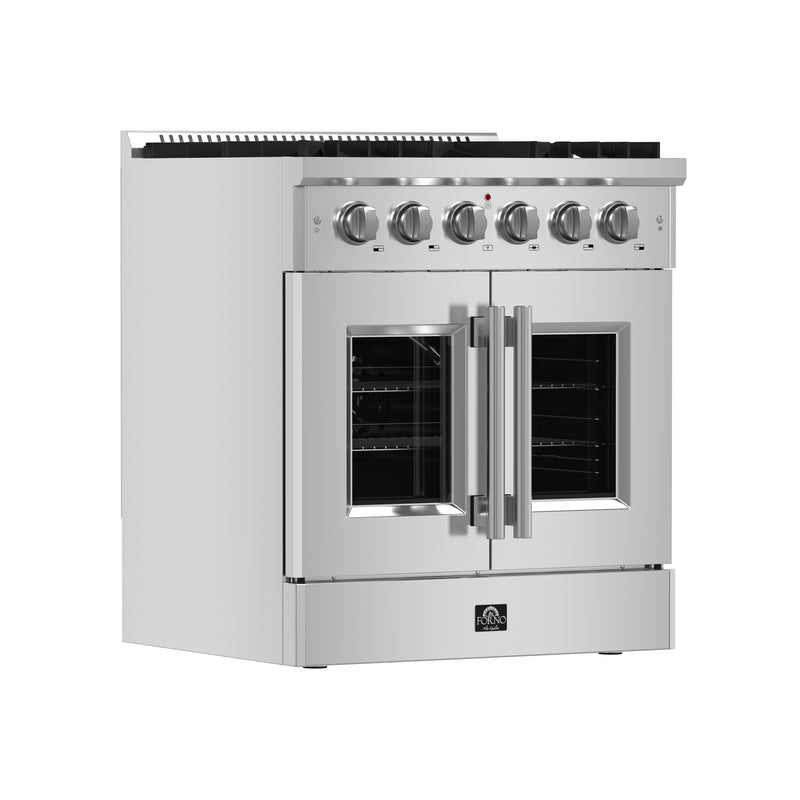 Load image into Gallery viewer, Forno Galiano 30-Inch Freestanding French Door Gas Range, 4 Burners, Convection Oven, Energy Efficient
