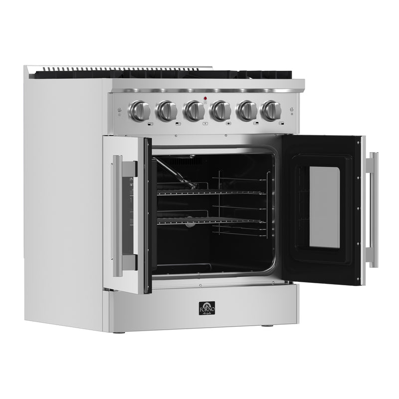 Load image into Gallery viewer, Forno Galiano 30-Inch Freestanding French Door Gas Range, 4 Burners, Convection Oven, Energy Efficient
