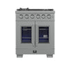 Forno Capriasca 30-Inch, Stainless Steel Freestanding French Door Gas Range with 4 Burners - FFSGS6460-30