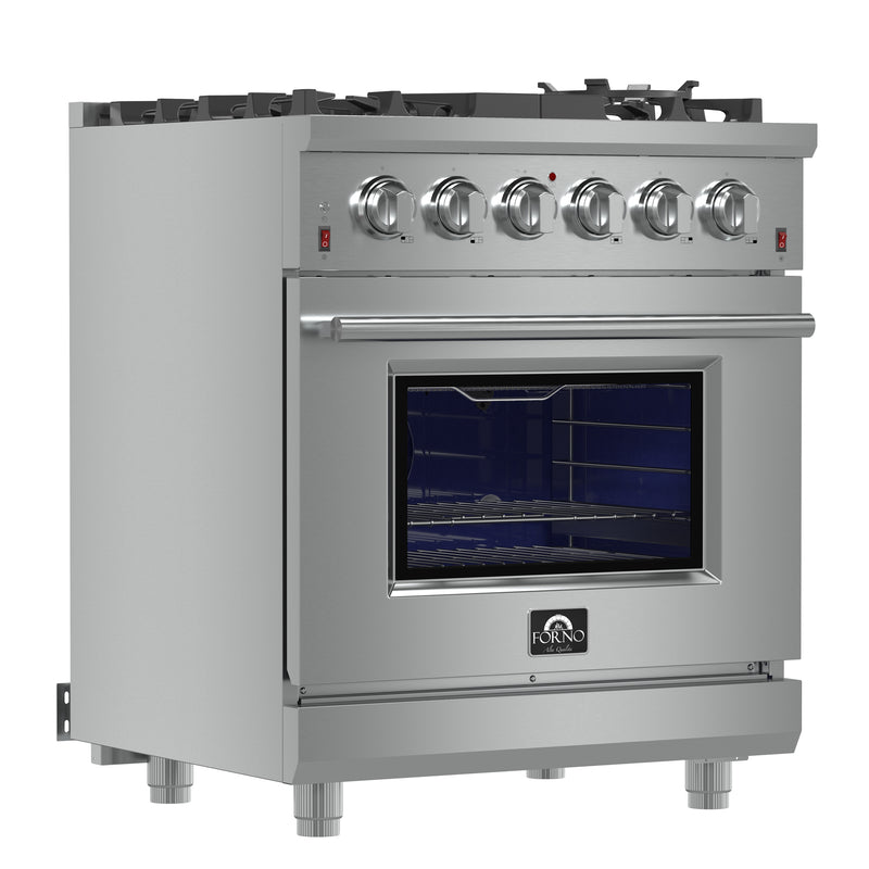 Load image into Gallery viewer, Forno Massimo 30-Inch Freestanding Gas Range, 4 Burners, True Convection Oven
