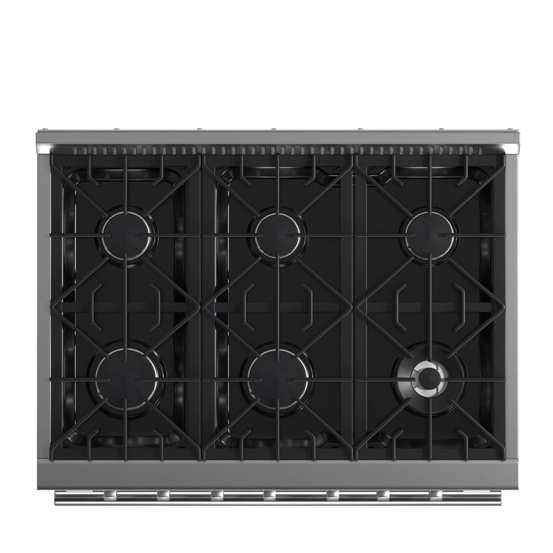 Load image into Gallery viewer, Forno Galiano 36-Inch Freestanding Gas Range, Stainless Steel, 6 Burners, Energy Efficient
