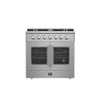 Forno Galiano 36-Inch, Stainless Steel Freestanding French Door Gas Range with 6 Burners - FFSGS6444-36