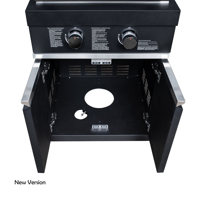 Load image into Gallery viewer, Forno All’Aperto 99,600 BTU Outdoor Kitchen, 5 Burners, Infrared Burners, Side Burner, Black Sintered Stone Countertops, Gas Pizza Oven, Sink Module, Bar &amp; Beverage Center
