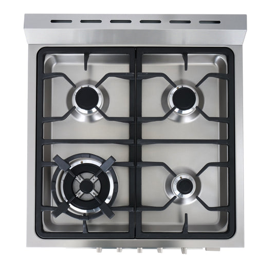Cosmo 24 inch, Stainless Steel Single Oven Gas Range with 4 Burner Cooktop - COS-244AGC