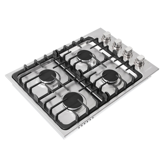Cosmo 30 in. Gas Cooktop in Stainless Steel with 4 Italian Made Burners