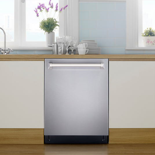 Cosmo DIS6502 Top Control Built-In Tall Tub Dishwasher Fingerprint Resistant, 24 inch, Stainless Steel