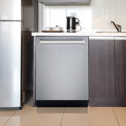 Cosmo DIS6502 Top Control Built-In Tall Tub Dishwasher Fingerprint Resistant, 24 inch, Stainless Steel