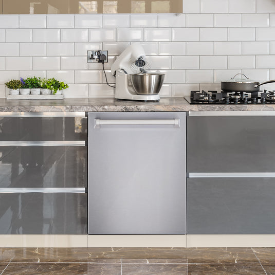 Cosmo DIS6502 Top Control Built-In Tall Tub Dishwasher Fingerprint Resistant, 24 inch, Stainless Steel