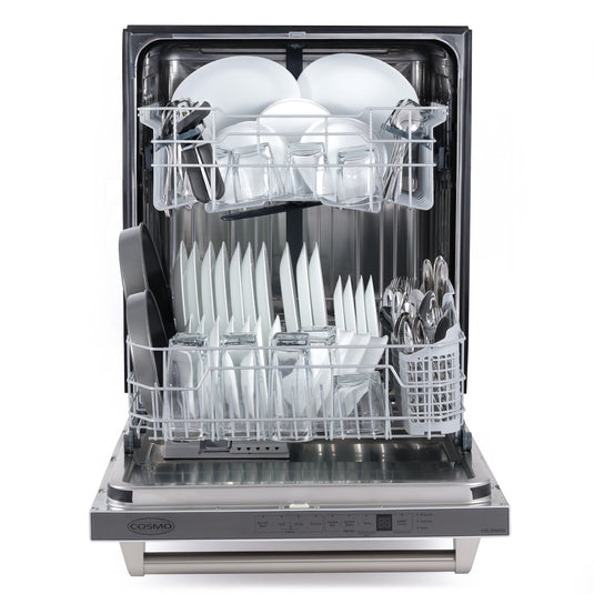 Cosmo DIS6502 Top Control Built-In Tall Tub Dishwasher Fingerprint Resistant, 24 inch, Stainless Steel
