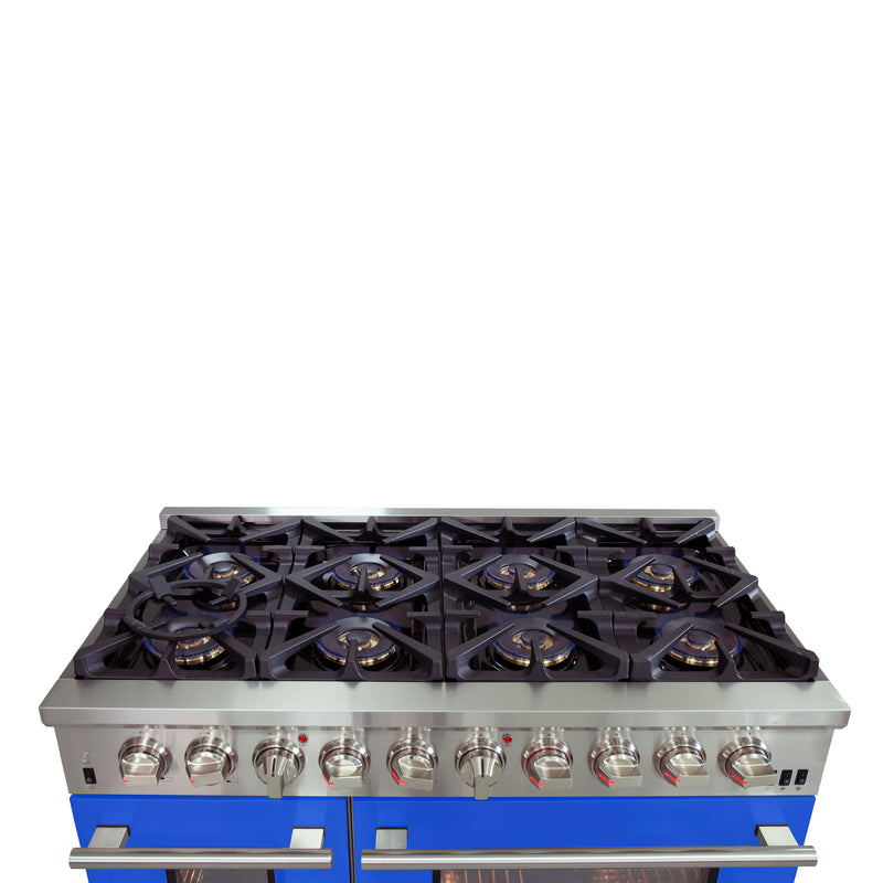 Load image into Gallery viewer, Forno Capriasca 48-Inch, Blue Freestanding Dual Fuel Range with 8 Burners - FFSGS6187-48BLU
