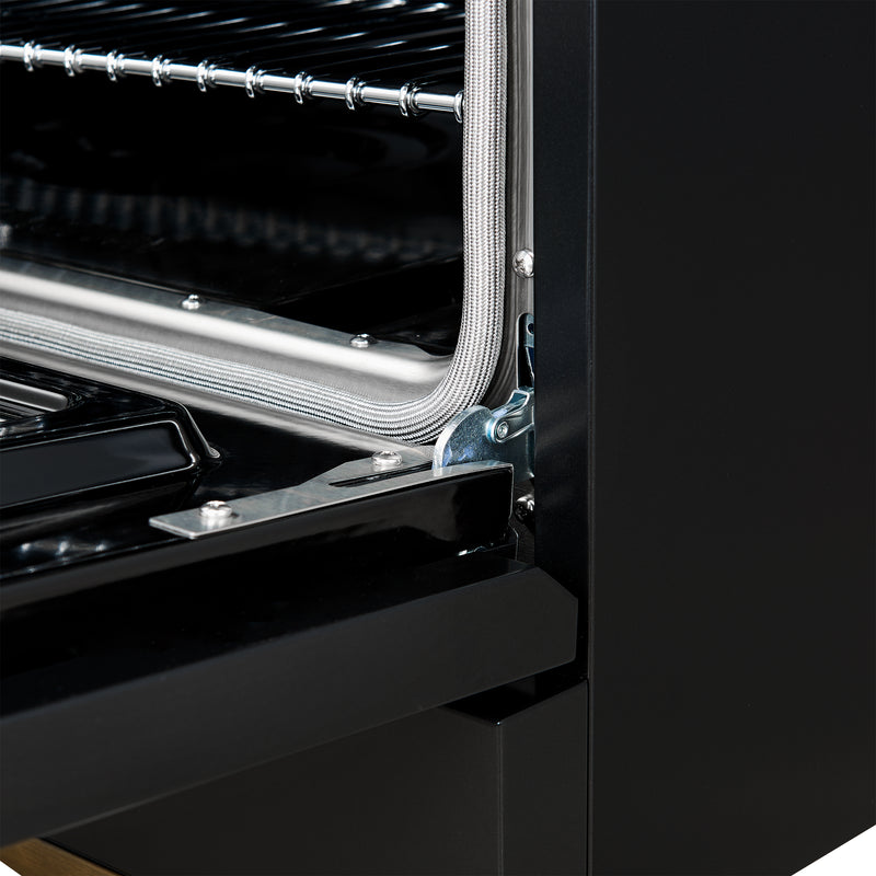 Load image into Gallery viewer, Forno Antico 36-inch Dual Fuel Range, Black and Antique Brass, 6 Burners, 4.5 cu.ft. Convection Oven
