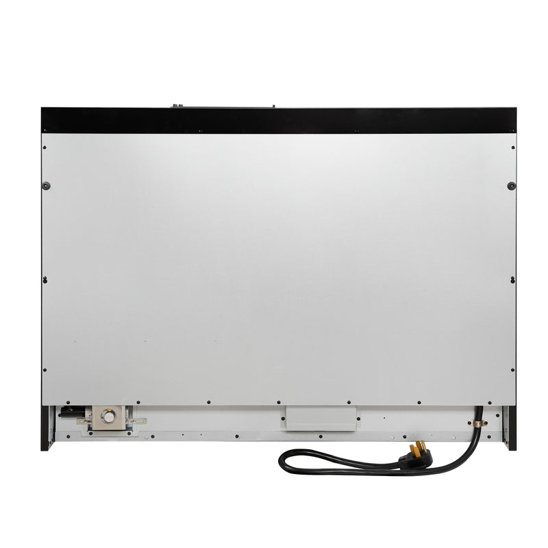 Load image into Gallery viewer, Forno Antico 48-Inch Dual Fuel Range, Black with Antique Brass Finish, 8 Burners, 94,000 BTU, 5.5 cu.ft. Double Ovens &amp; Griddle
