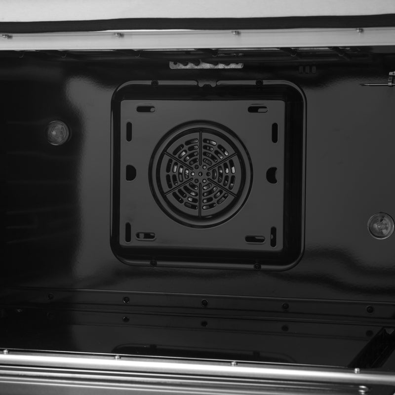 Load image into Gallery viewer, Forno Galiano 36-inch Dual Fuel Range in Black &amp; Antique Brass Design, 6 Sealed Burners 83,000 BTU, 5.36 cu.ft. True Convection Oven
