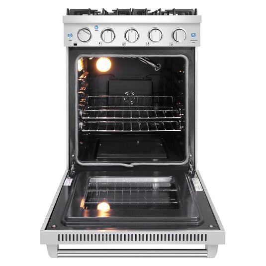 Cosmo 24 inch, Stainless Steel Slide-In Gas Range - COS-EPGR244