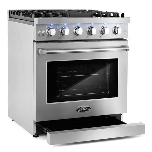 Cosmo 30 inch, Stainless Steel Slide-In Gas Range - COS-EPGR304