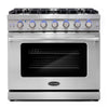 Cosmo Commercial 36 inch, Stainless Steel Gas Range - COS-EPGR366