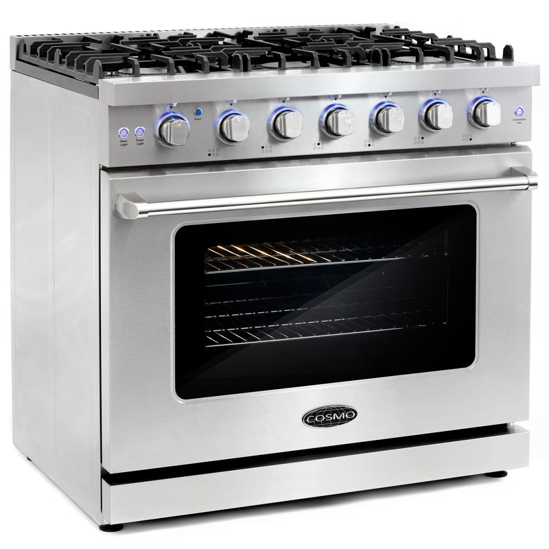 Load image into Gallery viewer, Cosmo Commercial 36 inch, Stainless Steel Gas Range - COS-EPGR366
