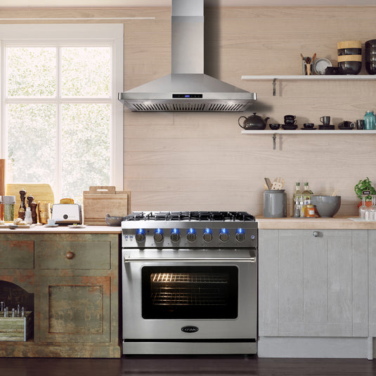 Cosmo Commercial 36 inch, Stainless Steel Gas Range - COS-EPGR366