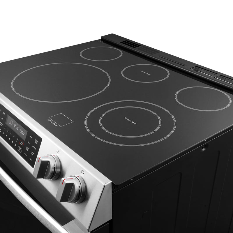 Load image into Gallery viewer, Cosmo Commercial Style 30 inch, Stainless Steel Electric Range with Self Clean Air Fry Oven - COS-ERC305WKTD
